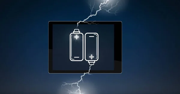 Digitální Složený Tabletu Lightning Napájecí Baterie — Stock fotografie