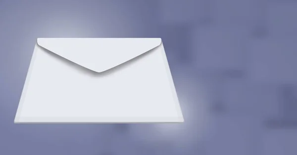 Composto Digital Envelope Carta Mensagem Flutuante — Fotografia de Stock