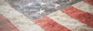Tam kare kırpılmış Amerikan bayrağı