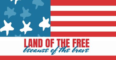 Amerikan bayrağı arkaplan ve kırmızı beyaz ve mavi renkleri ile Anma Günü iletisinin dijital bileşik