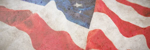 Fullformat Närbild Skrynkliga Amerikanska Flaggan — Stockfoto