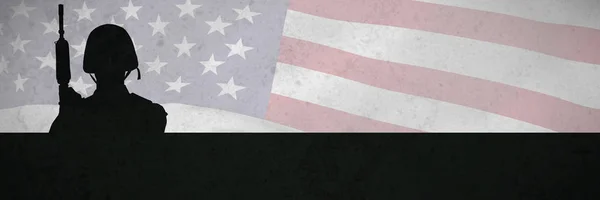 American Flag Grey Background — Stock Photo, Image