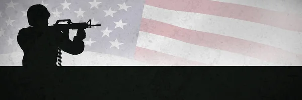 Bandiera Americana Sullo Sfondo Grigio — Foto Stock