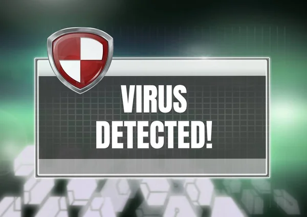 Digital Composite Antivirus Security Protection Shield Grey Box — Stock Photo, Image