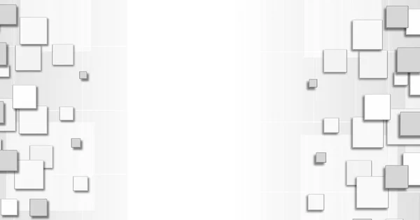 Digitální Složený Bílé Šedé Čtvercový Vzor Prázdné Prázdné Znaky — Stock fotografie