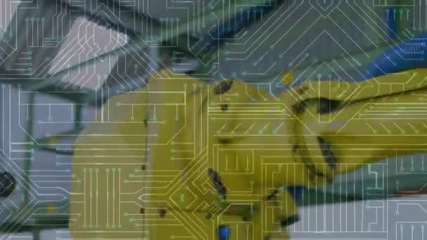 Animation de carte de circuit informatique sur équipement d'ingénierie 