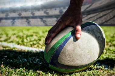 Rugby oyuncusu rugby stadyum karşı