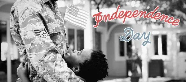 Independence Day Soldier Son — Stock Photo, Image