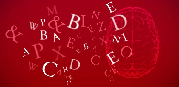 Буквы Бордовом Фоне — стоковое фото
