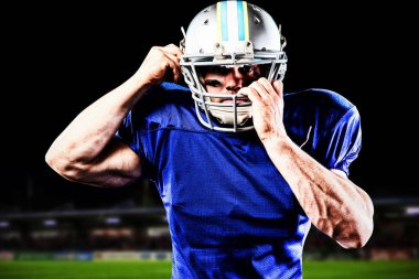 Amerikan futbolcusuna karşı futbol sahası
