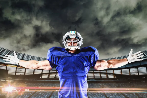 American Football Player Rugby Stadium Dawn — Stock Photo, Image