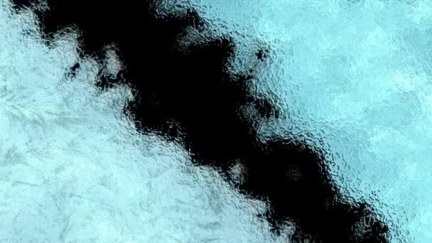 Анимация Замерзания Стекле Сверху Снизу Переход Исчезновение Холодную Зиму Черном — стоковое видео