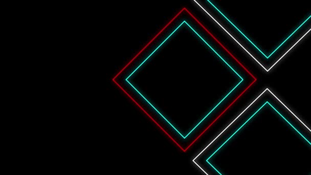 Cool 80S Style Retro Design Animation Flickering Outlines Diamond Geometric — 비디오