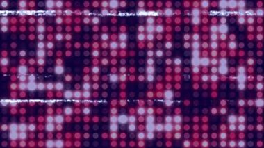 Parazit bantlı ekranın animasyonu. Arkaplanda pırıl pırıl pembe ışıklar var.