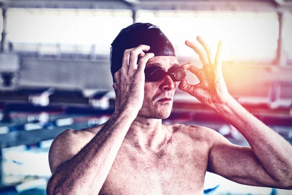 Plavec Připravuje Plavání — Stock fotografie