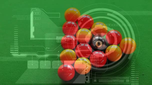 Animación Del Procesamiento Datos Escaneo Alcance Análisis Con Una Toma — Vídeo de stock