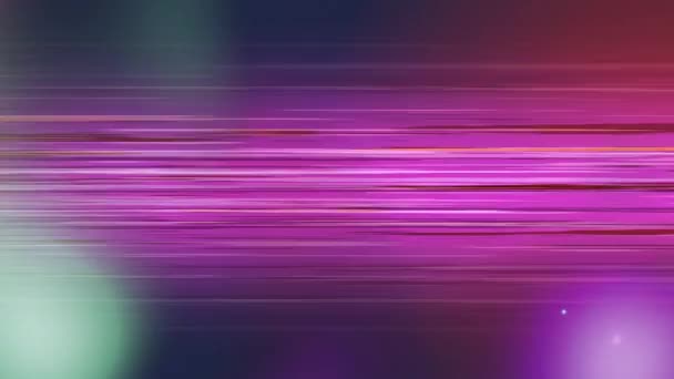 Animation Horizontal Lines Out Focus Multi Colored Spotlights Moving Hypnotic — Stock Video