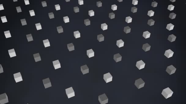 Estilo Padrão Design Geometria Angular Legal Animação Geométrica Cubos Luz — Vídeo de Stock