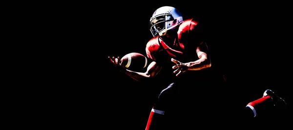 American Football Player Isolated Black Background — Stock Photo, Image