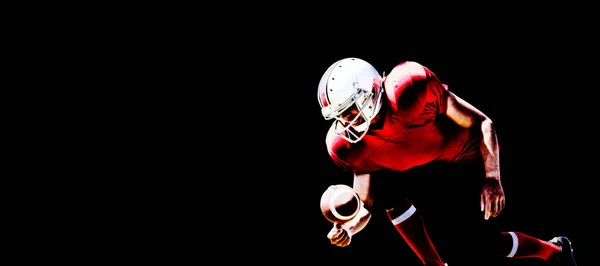 American Football Player Isolated Black Background — Stock Photo, Image