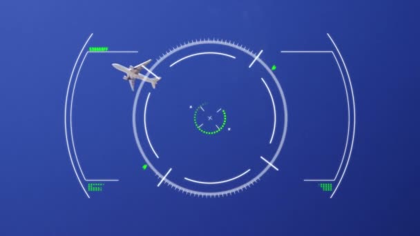 Animatie Van Een Wereldwijd Netwerk Van Verbindingen Dataverwerking Luchtverkeersleidingssysteem Scope — Stockvideo