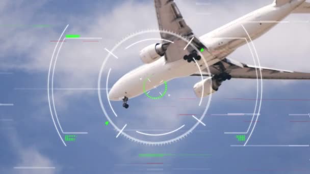 Animação Rede Global Conexões Processamento Dados Globo Girando Sistema Controle — Vídeo de Stock