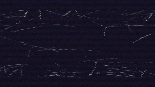 Анимация Разноцветных Горизонтальных Линий Мазками Частицами Шума Мерцающих Шипящих Фиолетовом — стоковое видео