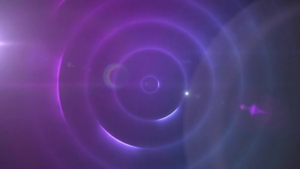 Animation Universe Glowing Purple Pink Concentric Orbits Spinning Glowing Wandering — Stock Video