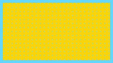 Sarı arkaplanda turkuaz çerçeveli turkuaz noktaların canlandırılması