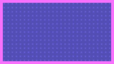 Pembe çerçeveli mor arkaplan üzerinde hareket eden mor soyut şekillerin birden fazla satırının kusursuz döngüsünün animasyonu. 