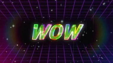 Klasik video oyunu ekranının animasyonu 