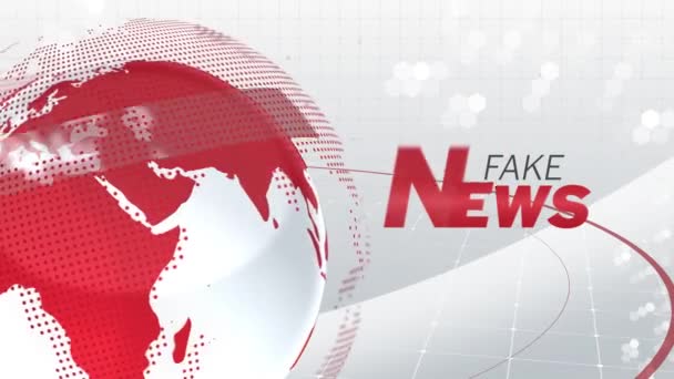 Animation Der Wörter Fake News Geschrieben Grau Und Rot Weiß — Stockvideo