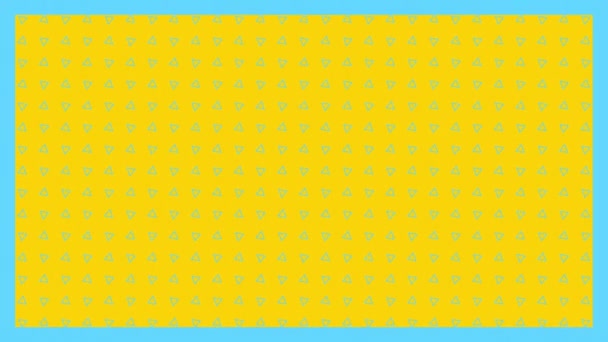 Animation Türkisfarbener Flecken Formation Mit Türkisfarbenem Rahmen Auf Gelbem Hintergrund — Stockvideo