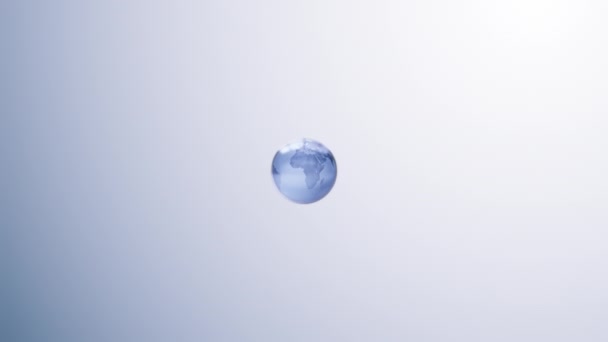 Animation Words Breaking News Written Blue Blue White Digital Globe — Αρχείο Βίντεο