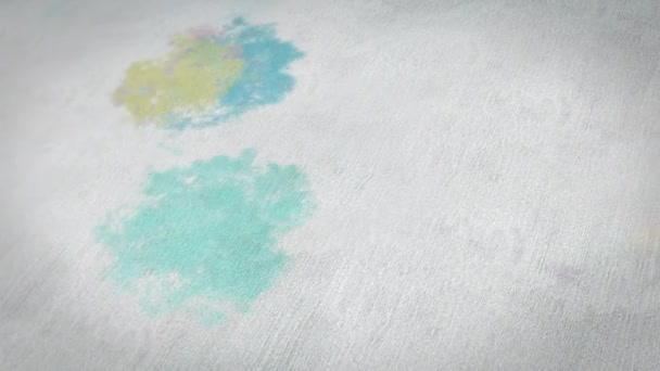 Κινούμενο Σχέδιο Του Υδατοχρώματος Ζωγραφισμένο Πουλί Σκαρφαλωμένο Ένα Κλαδί Πολύχρωμα — Αρχείο Βίντεο
