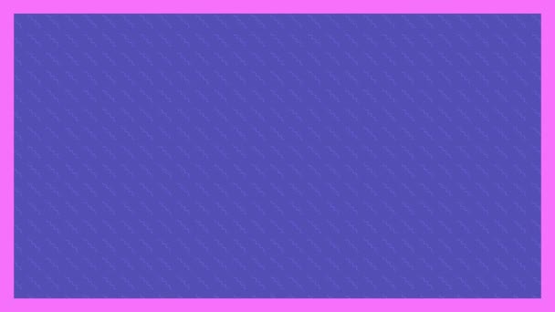 粉色框架紫色背景下多行紫色抽象形体形成的无缝环路动画 — 图库视频影像