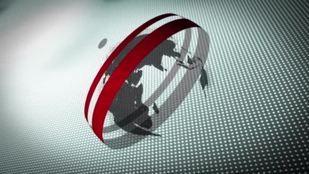 Animación Las Palabras Breaking News Escritas Blanco Sobre Banner Rojo — Vídeo de stock