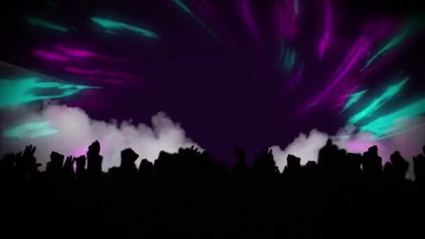 Animacja Wirujących Promieni Kolorowego Światła Poruszających Się Bezszwowej Pętli Hipnotycznym — Wideo stockowe