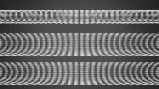 Animation Network Moving Crossing Mesh Lines Flow Information Grey Background — Stock Video