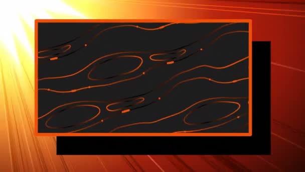 Animation Flowing Splashes Liquid Orange Colour Moving Hypnotic Motion Grey — Stock Video