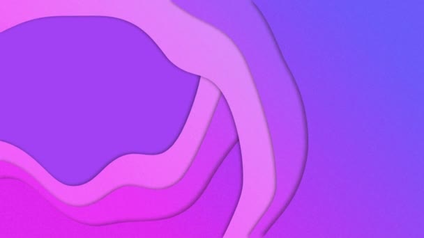 Animation Flowing Splashes Color Moving Waves Hypnotic Motion Purple Background — Stock Video