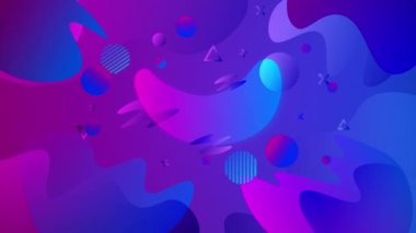 Kameraya doğru hareket eden çoklu mor ışık izi şekillerinin hipnotik hareketlerinin animasyonu 