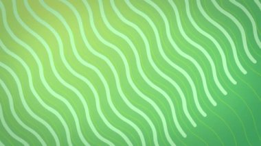 Yeşil gradyan üzerinde hipnotik hareketle kusursuz döngü içinde hareket eden birden fazla beyaz dalga dizisinin animasyonu. 