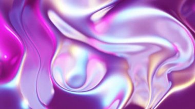 Geçmişe dönük hipnotik hareketin animasyonu. Pembe ve mavi renklerin çoklu sıçramaları pürüzsüz bir döngüde akıyor.. 