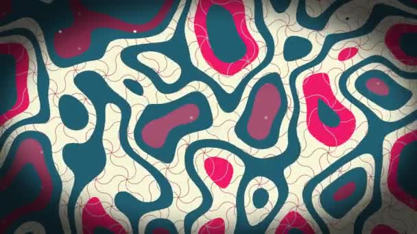 Animatie Van Retro Hypnotische Repetitieve Beweging Van Meerdere Crème Groene — Stockvideo