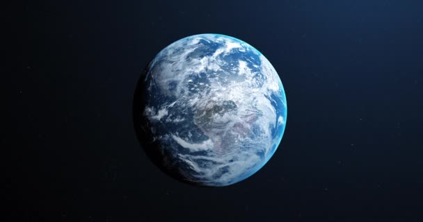 Animation Terre Vue Espace Globe Tourne Sur Boucle Transparente Vue — Video