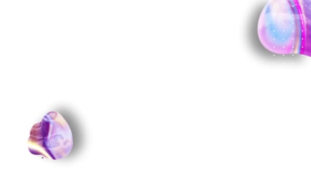 Animazione Del Movimento Ipnotico Sfocatura Rosa Brillante Viola Blu Spruzzi — Video Stock
