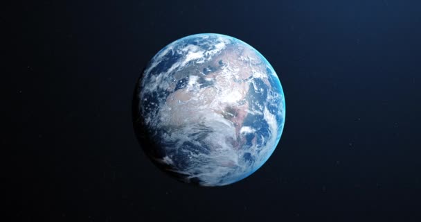 Animation Earth Seen Space Σφαίρα Περιστρέφεται Αδιάλειπτη Δορυφορική Προβολή Βρόχου — Αρχείο Βίντεο