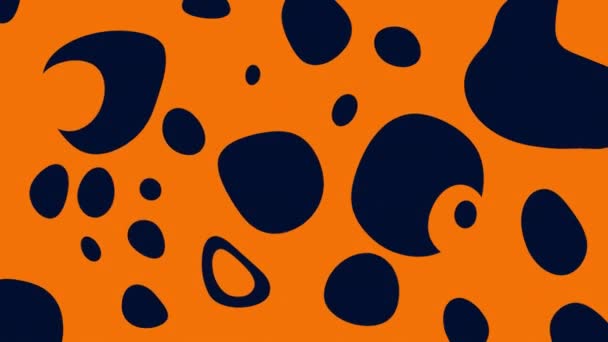 Animation Von Abstrakten Formen Retro Blau Und Orange Die Sich — Stockvideo