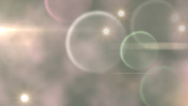 Анімація Гіпнотичного Руху Декількох Прозорих Прозорі Бульбашки Поза Фокусом Мерехтливі — стокове відео